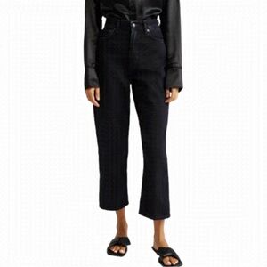 Acne Black Cropped Ankle Jeans